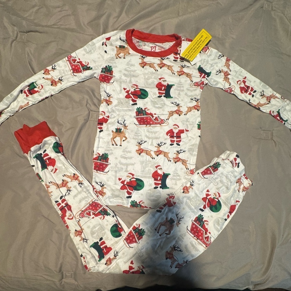 Place Red and White Santa Pajama Set
